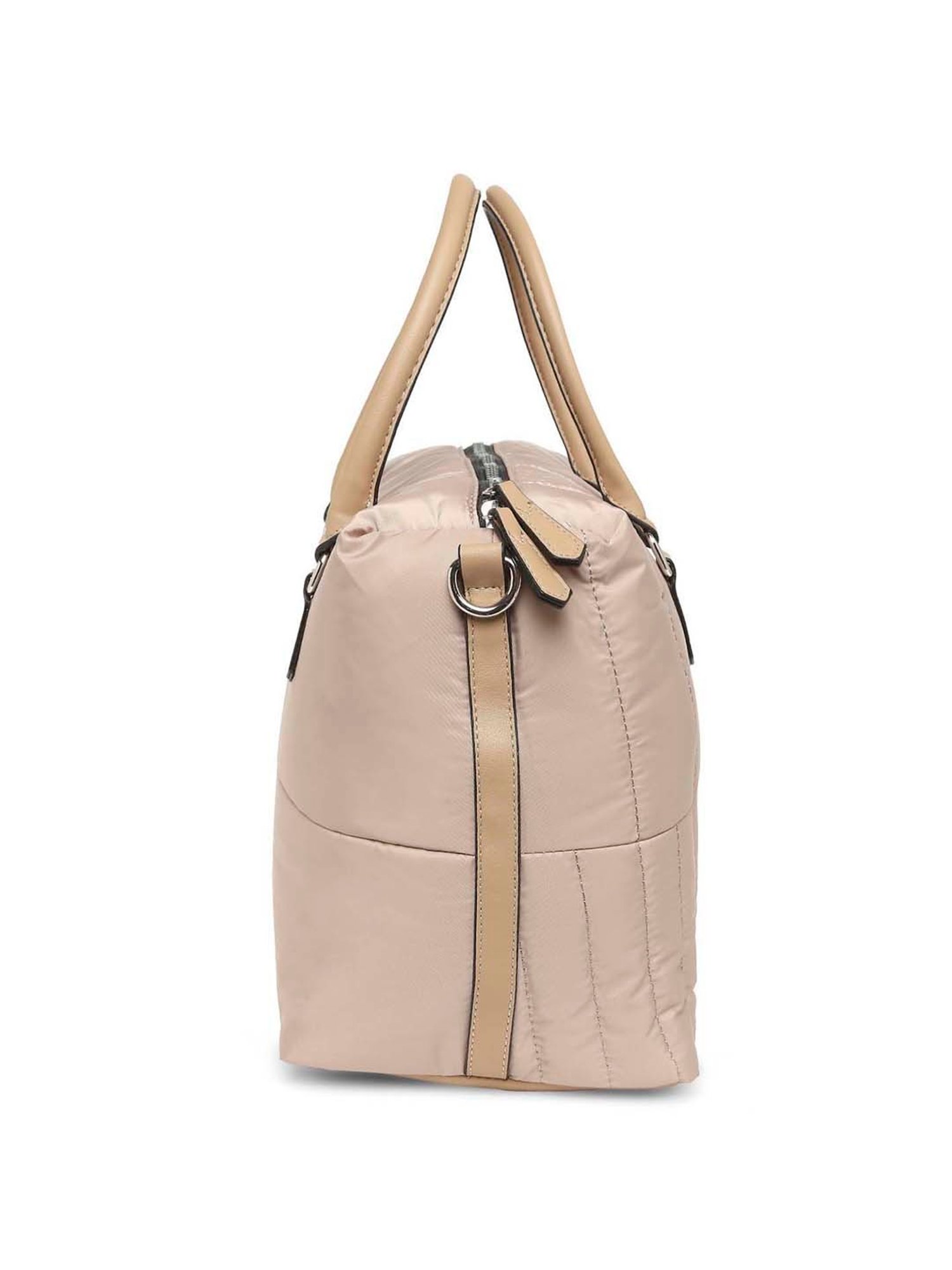 Marina Galanti Beige Quilted Medium Bowler Bag