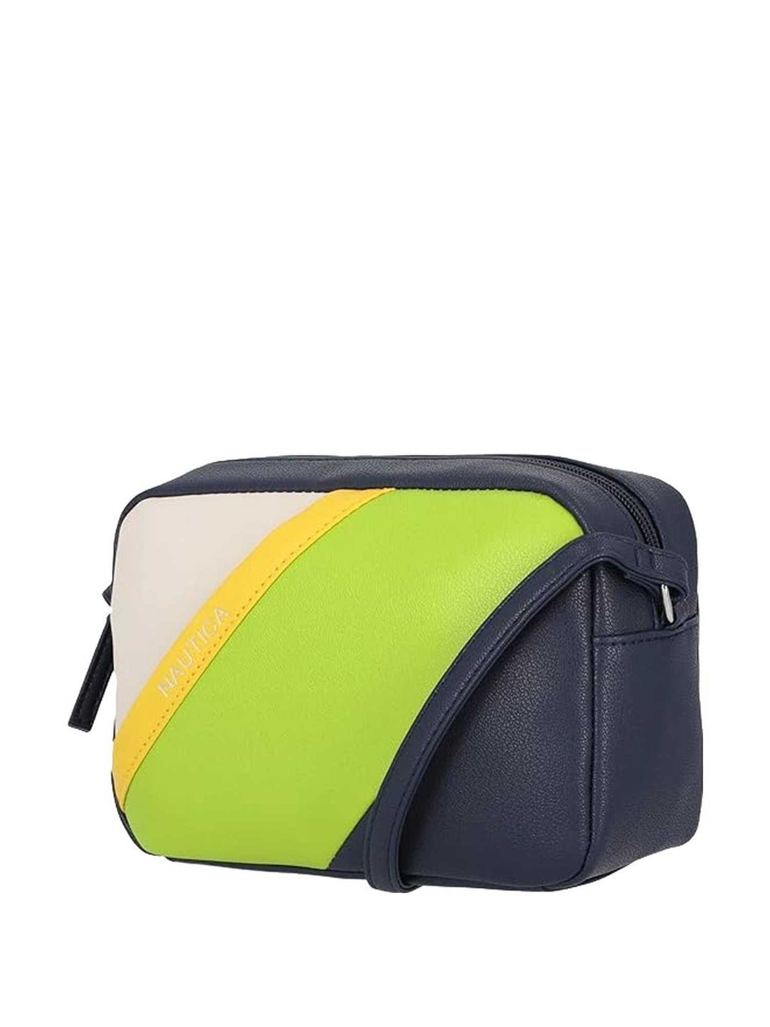 Nautica Navy Blue Color Block Medium Sling Handbag