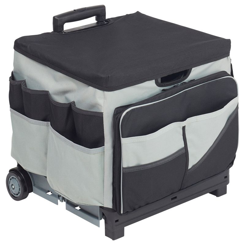 ECR4Kids Universal Rolling Cart and Organizer Bag - Black - Mobile Storage