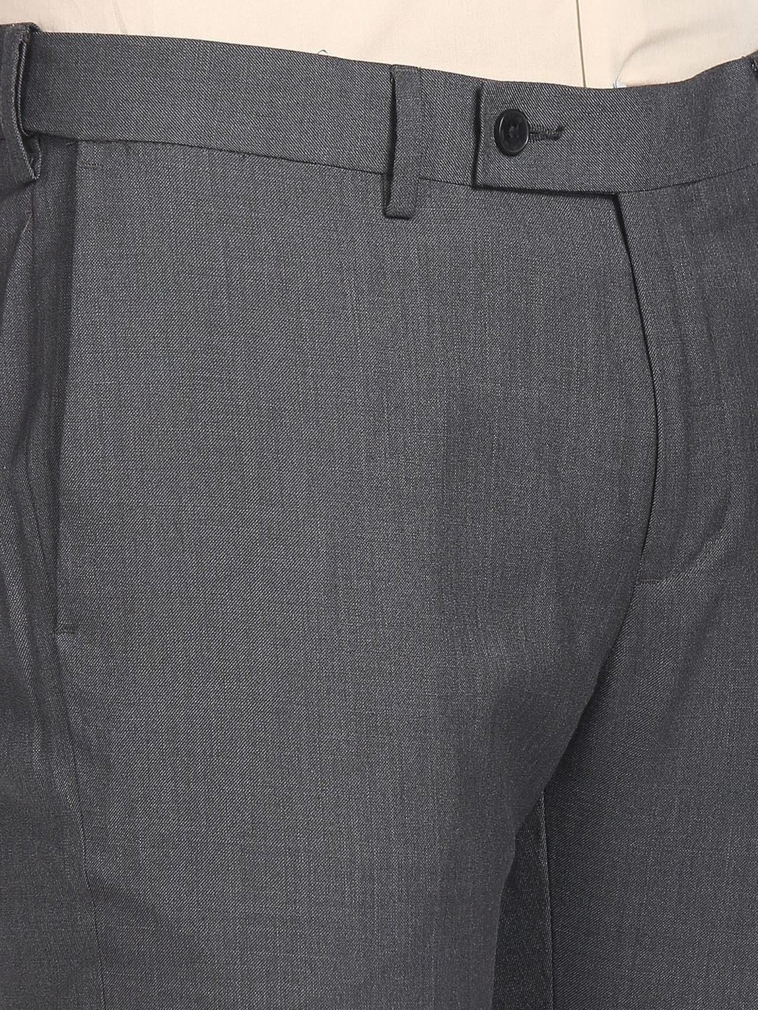 Arrow Grey Regular Fit Trousers
