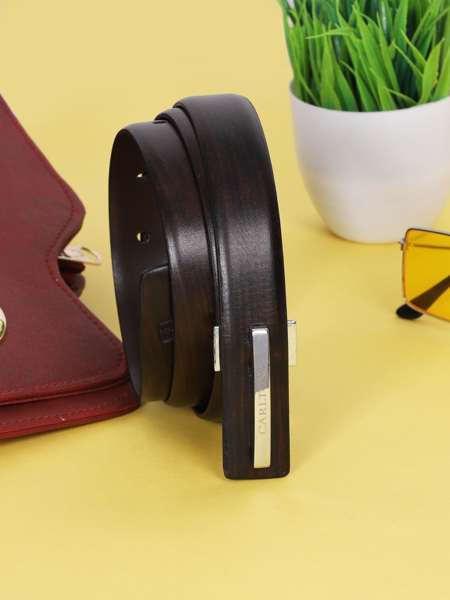 Carlton London Brown Casual Belt for Women
