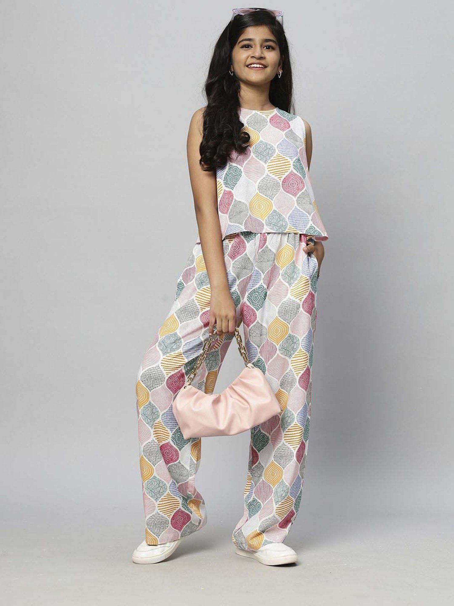 TeenTrums Kids Multicolor Printed Top Set