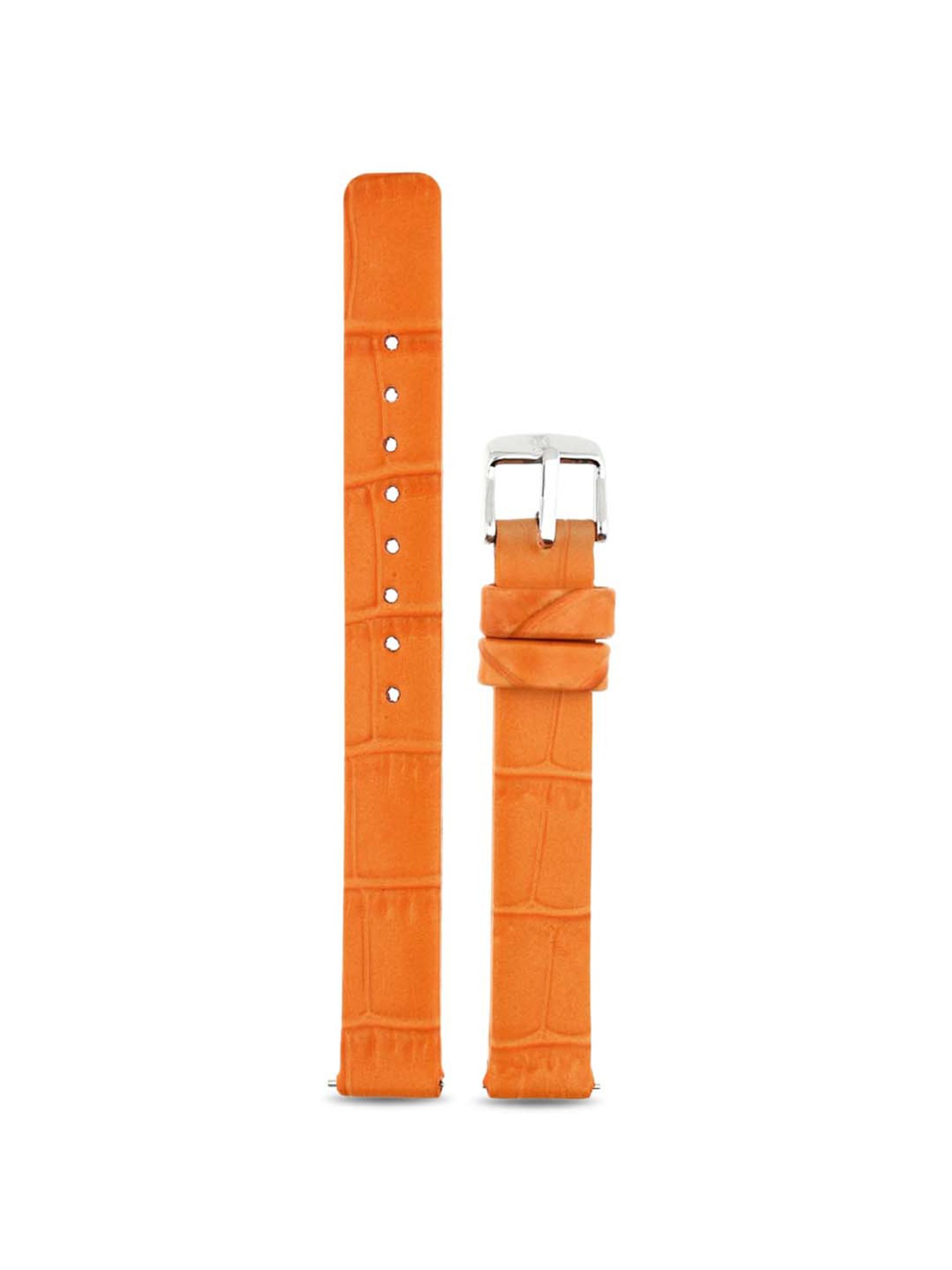 Titan 12 mm Orange Genuine Leather Strap for Women