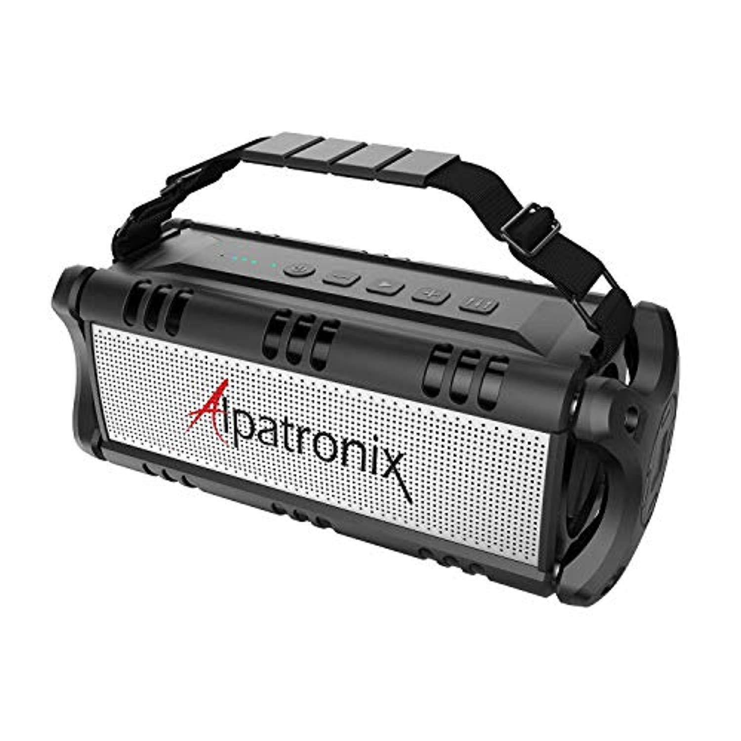 waterproof bluetooth speaker 40w (70w max), portable, wireless, 8000mah power bank, shockproof, tws, dsp, stereo, subwoofer, tf