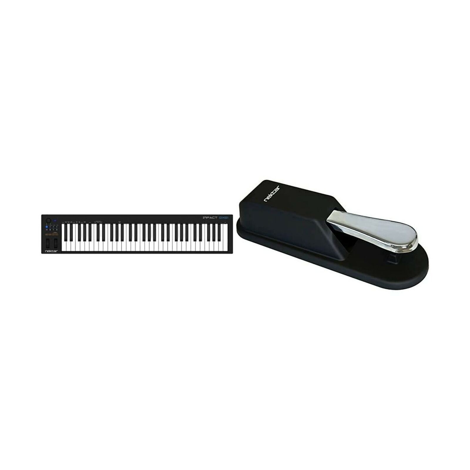 Nektar, 61-Key Impact GX61 Controller Keyboard & Nektar Sustain Pedal, 3.15 x...