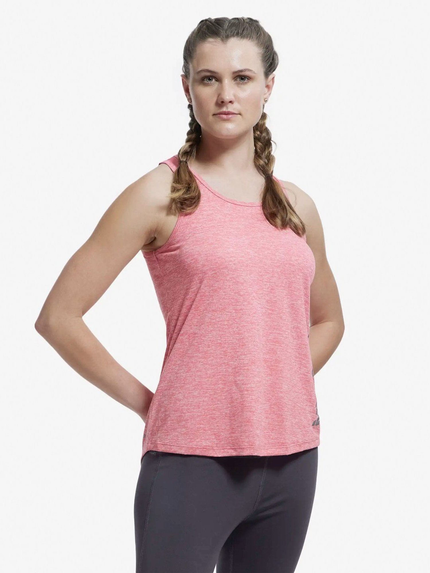 Jockey MW33 Women's Microfiber Fabric Printed Tank Top With Breathable Mesh and Stay Dry Treatment