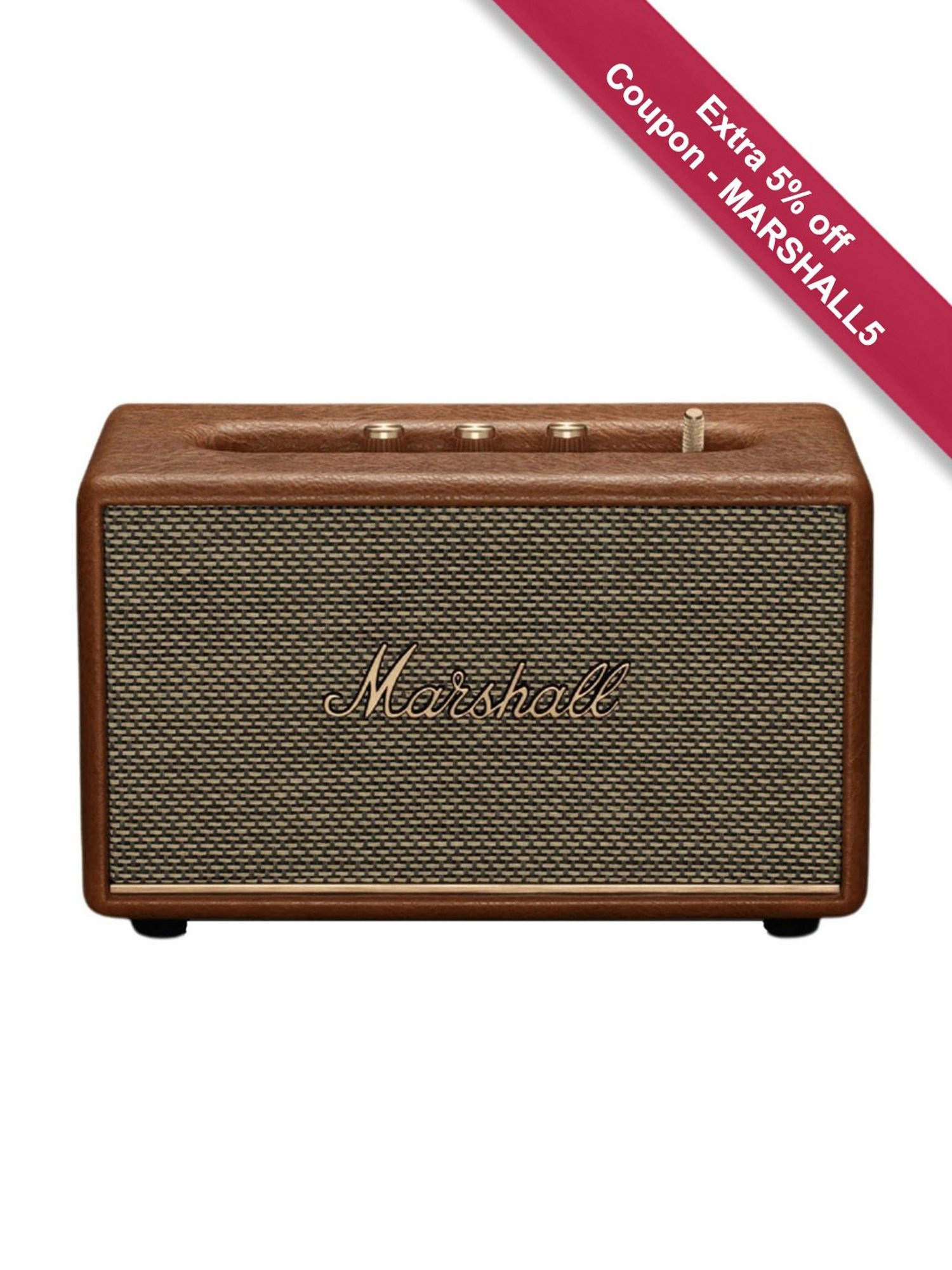 Marshall Acton III Bluetooth Home Speaker (Brown)