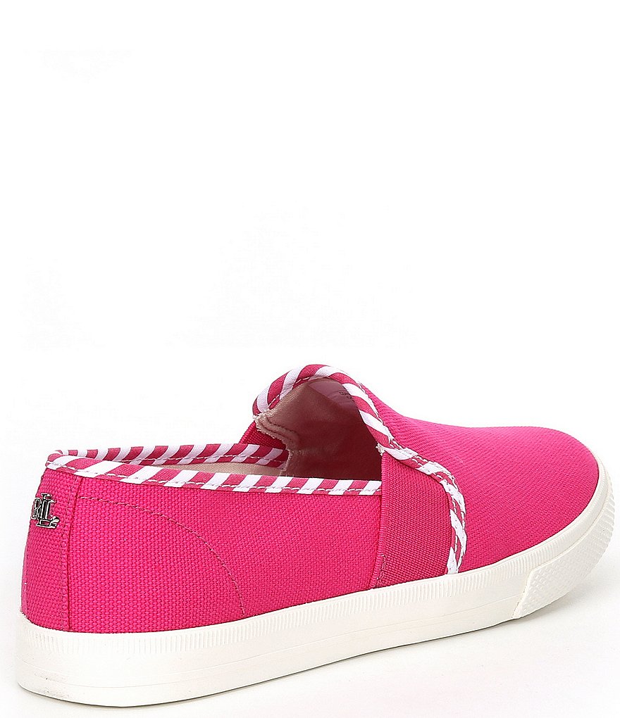Lauren Ralph Lauren Jinny Striped Canvas Slip-On Sneakers