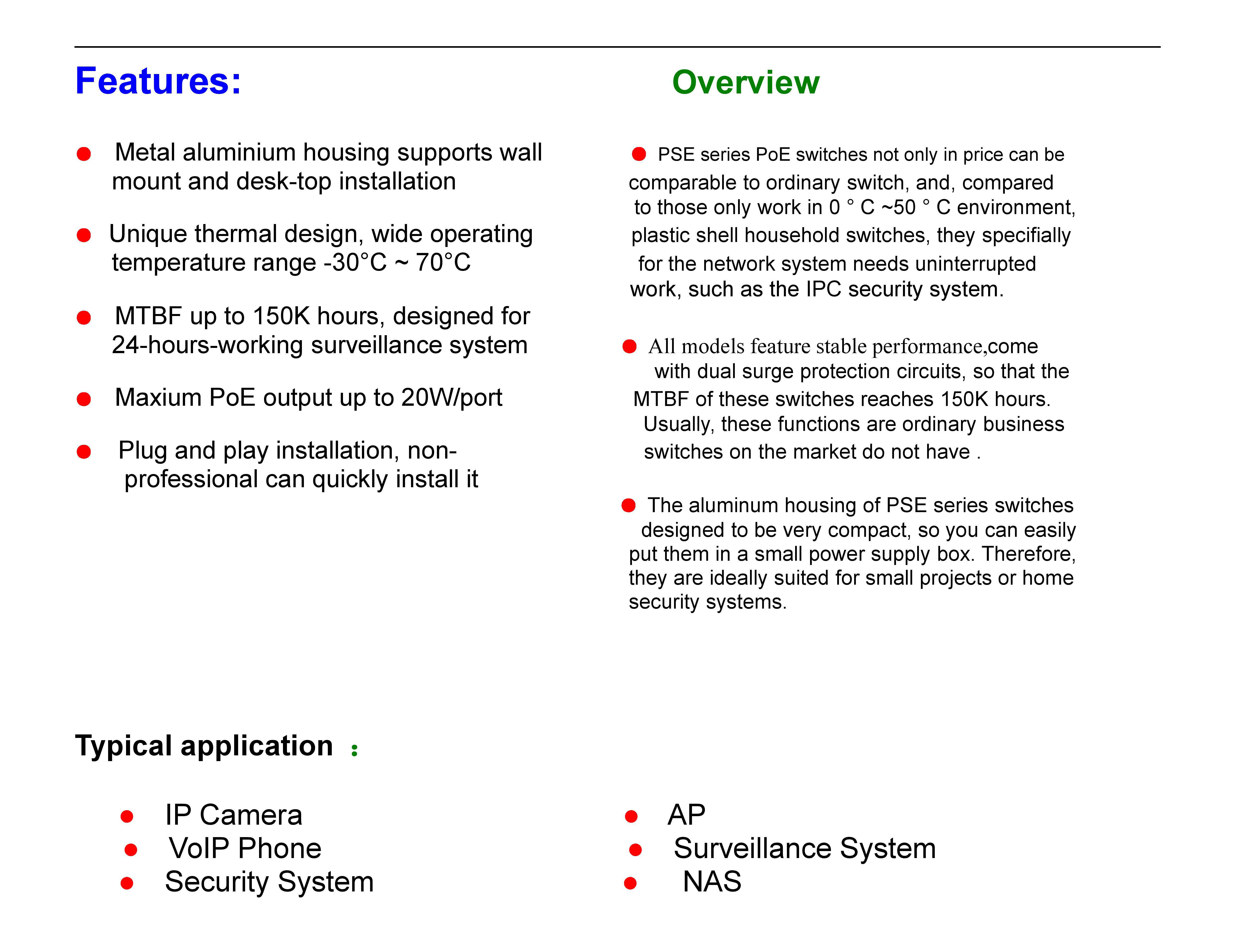 ESCAM 8CH POE Switch 10/100M 150m Distance 120W DC& 2Lan Port IP Camera CCTV System NVR POE Power Supply Adapter POE8CH
