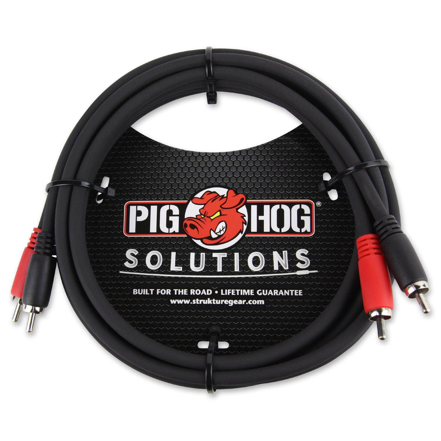 Pig Hog 6' RCA Male to RCA Male Dual Cable #PD-RCA06