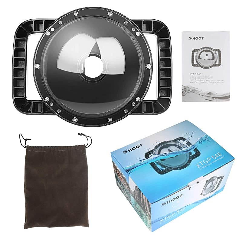 Underwater Dome for DJI OSMO Action Camera Dual Handheld Tray Dome Port Housing Case Up to 45m147ft Waterproof Diving Photography Accessories