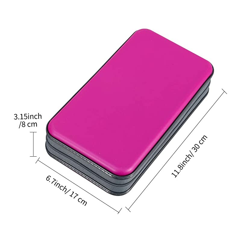 80 Capacity CDDVD Case Wallet Heavy Duty DVD Disc VCD Storage Holder Booklet Bag Cases Binder Album Purple