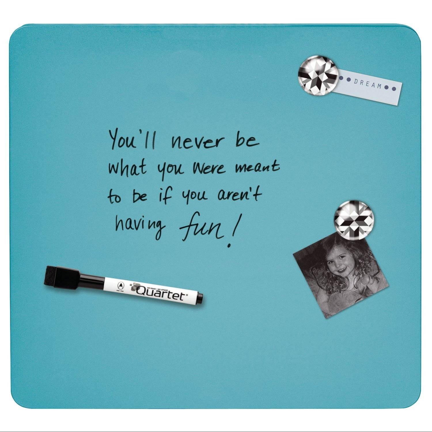 Quartet Tin Square Magnetic Whiteboards, 11.5-Inch x 11.5-Inch, Assorted Colors, 6 Pack (TSQ1212)