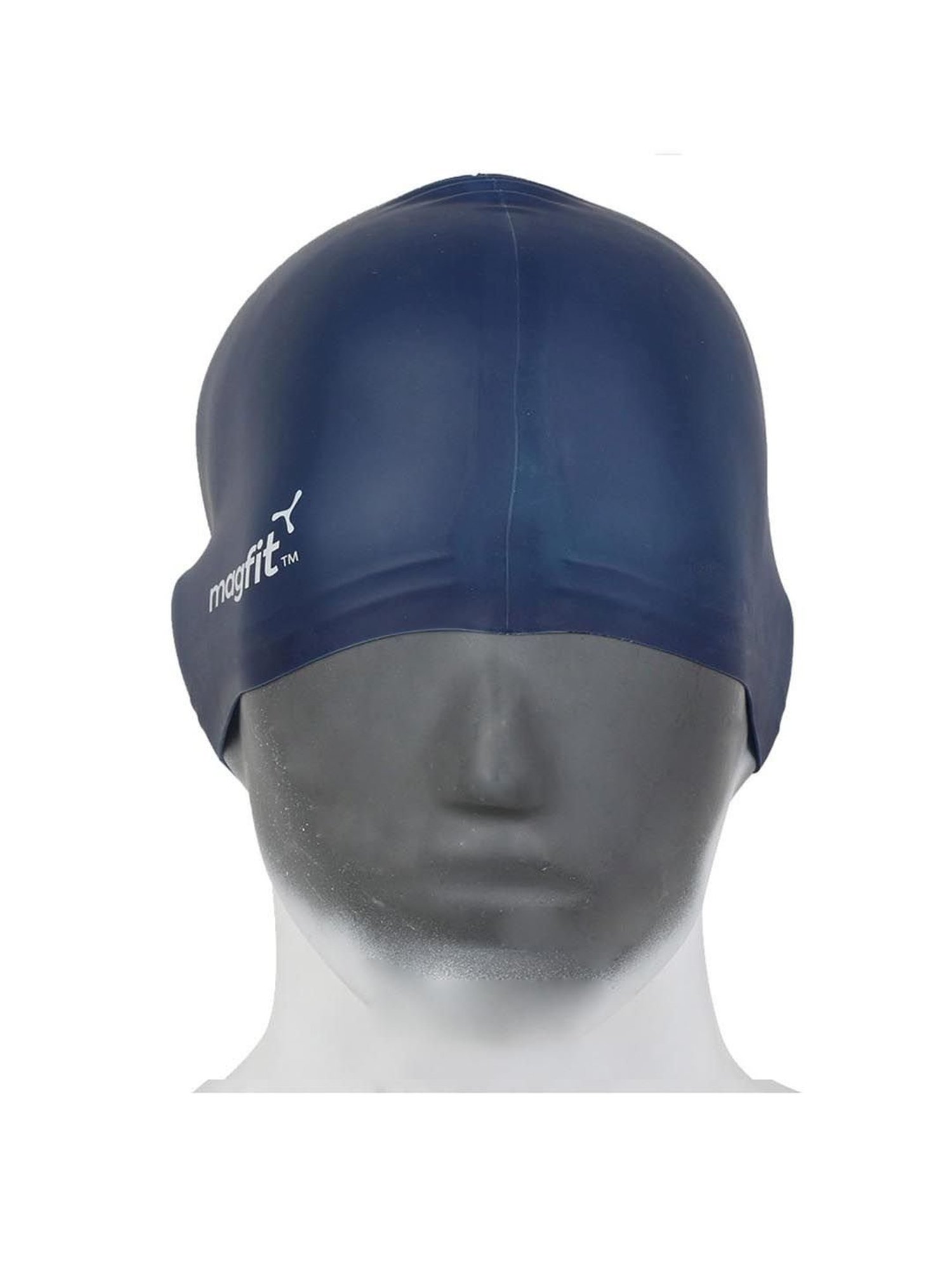 MagFit Blue Plain Silicone Swimming Cap