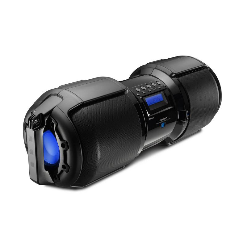 Sharp Portable Bluetooth Boom Box including Bass Boost with X-Bass (Apple and Android Compatible) - Black (GXBT9)