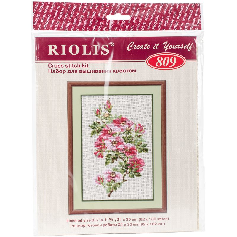 RIOLIS Counted Cross Stitch Kit 8.25"X11.75"-May Wild Rose (15 Count)