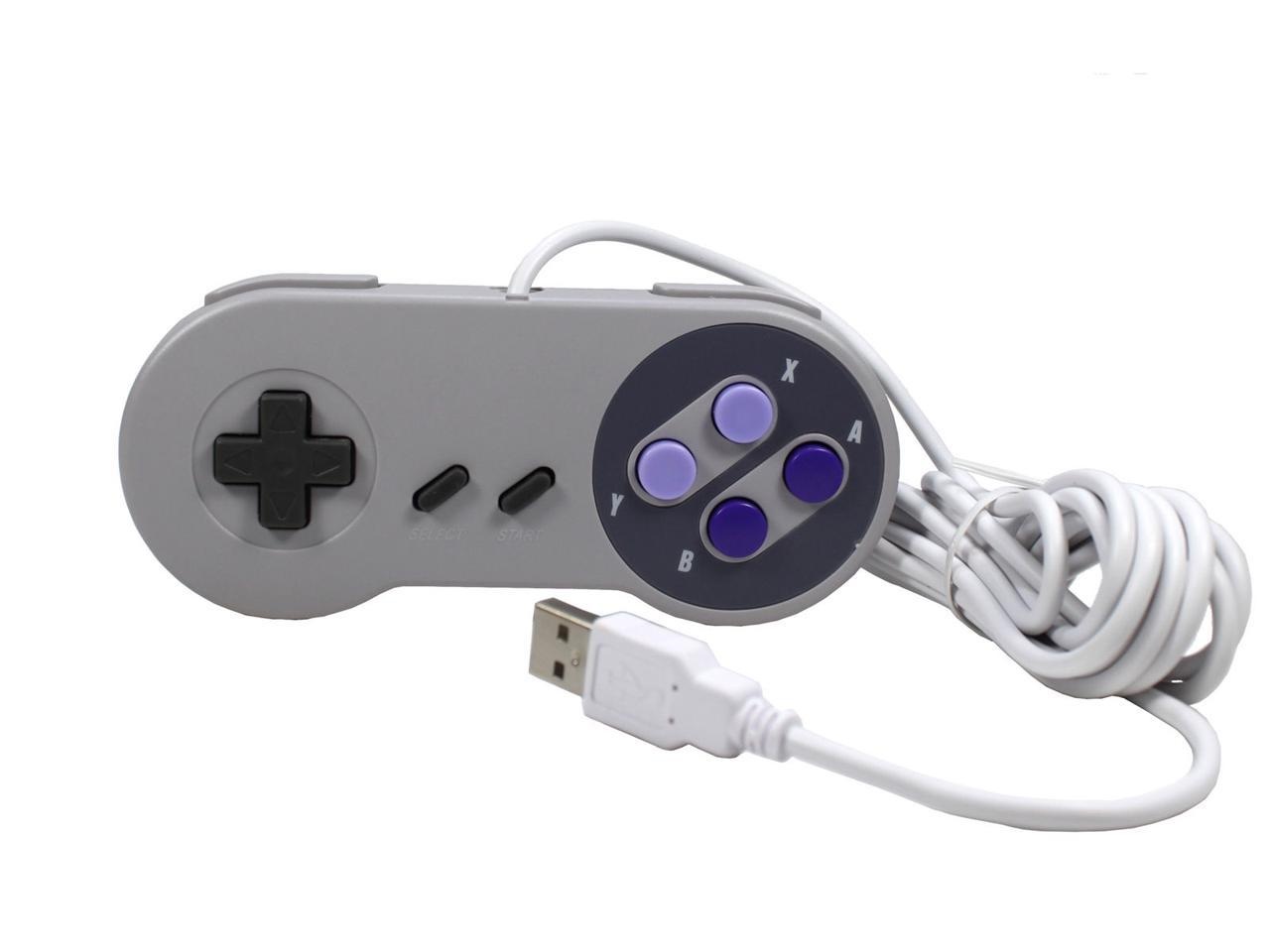 2x SNES USB Retro Super Nintendo Controller 9FT CORD FOR PC/MAC