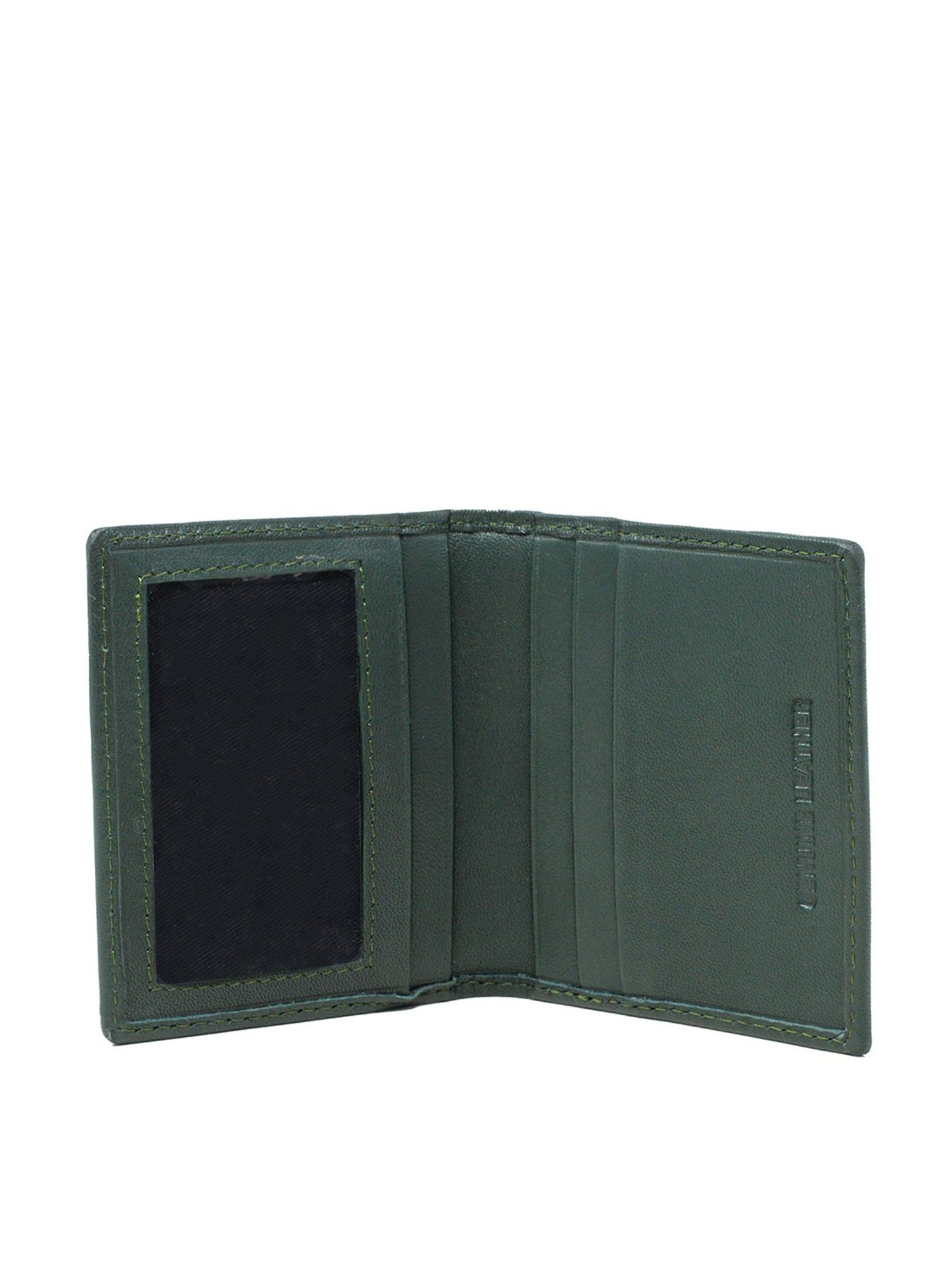 Tohl Volterra Green Casual Leather Bi-Fold Wallet,Card Holder & Eyewear Case Set for Men