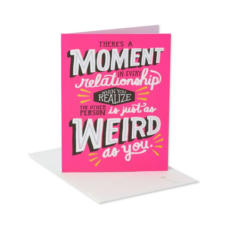 Funny Weird Valentine's Day Card with Flocking