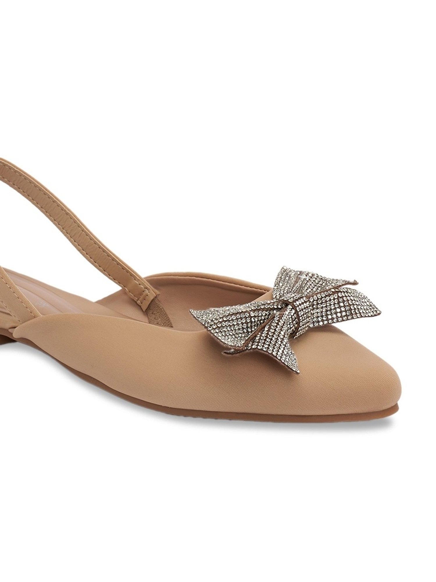 Forever Glam by Pantaloons Women's Beige Sling Back Sandals