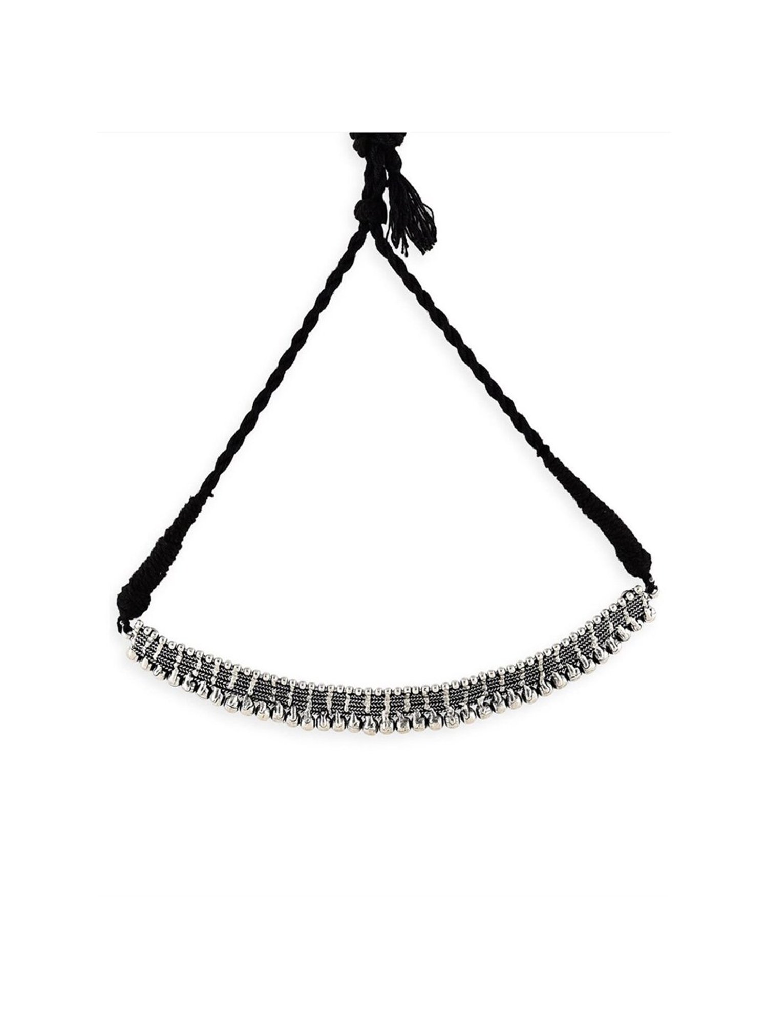 Fida Oxidized Silver-Plated Ethnic Traditional Choker Necklace for Women