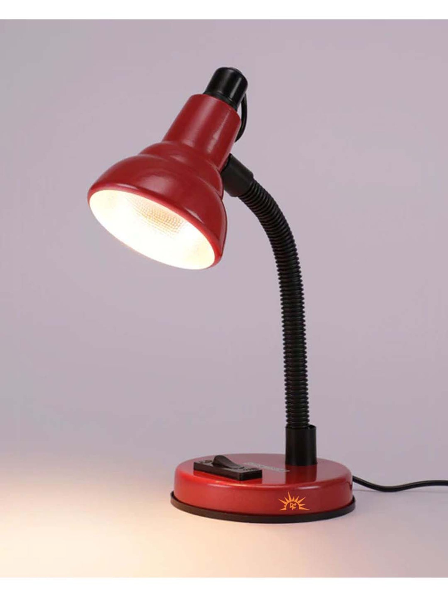 DecorativeRay Red PVC Study Table Lamp - Set of 1