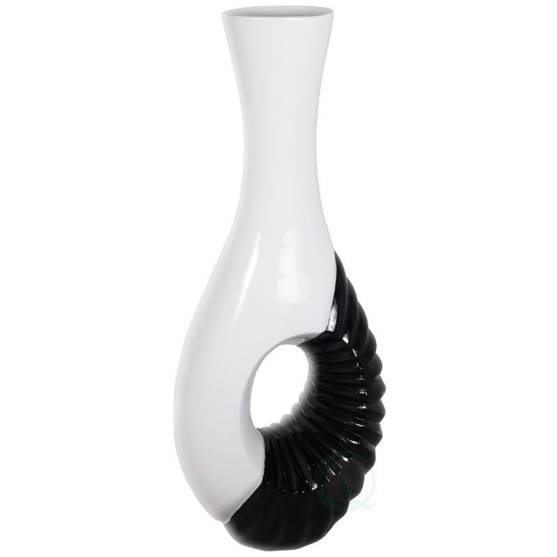 Uniquewise Modern Black and White Large Floor Vase - 43 Inch