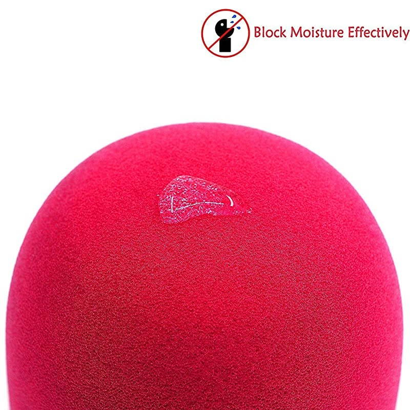 Foam Microphone Windscreen Large Size Microphone Cover for Blue Yeti Yeti Pro MXL Audio Technica and Other Large Microphones Red