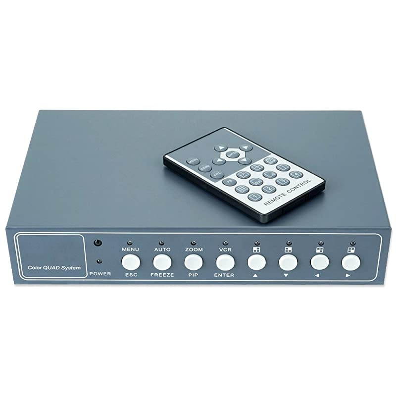 8Ch Color Non-Realtime Video Quad Processor CCTV Security Video Splitter with Audio & PIP