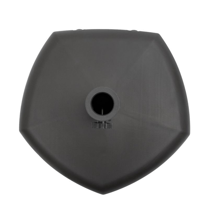 62.61lbs Outdoor Concrete/Cement Filled Pentagonal Umbrella Base for Market Umbrella with 2 Wheels and 2 Locks Black - Crestlive Products
