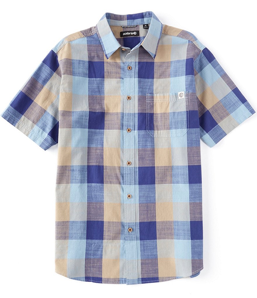 Solaris Short-Sleeve Buffalo Plaid Sportshirt
