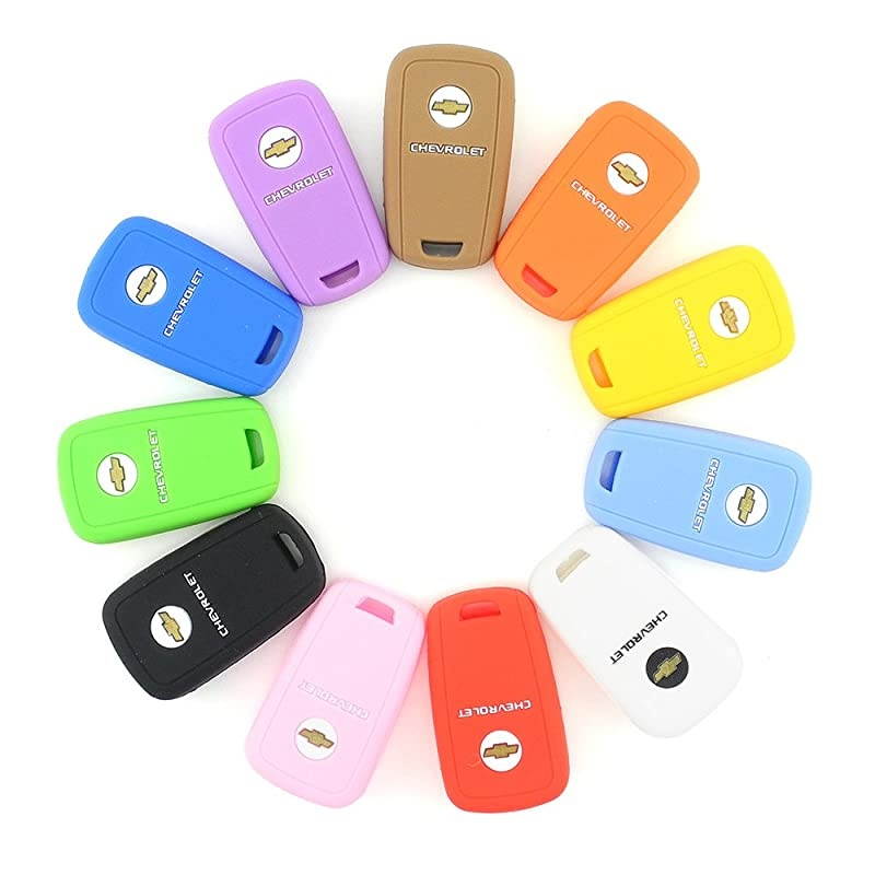 Silicone Protecting Vehicle Remote Start Key Case Cover Fob Holder for Chevrolet Camaro Cruze Equinox Malibu Orlando Sonic (Purple Color)