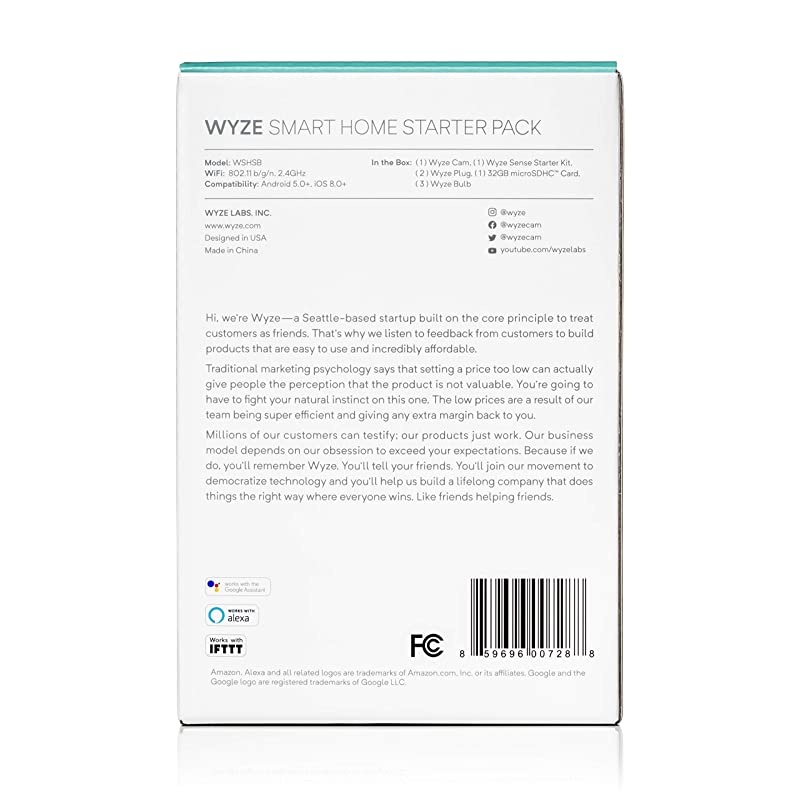 Cam 1080p HD Indoor Smart Home Camera with Night Vision 2Way Audio Works with Alexa amp The Google Assistant