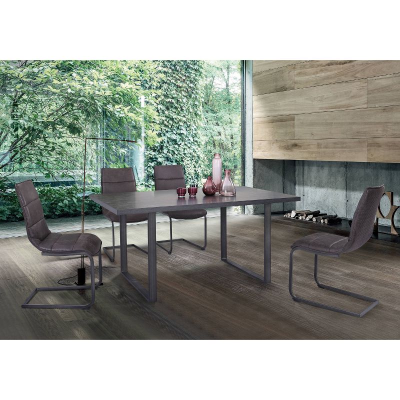 Dalak Contemporary Dining Table Gray/Black - Modern Home