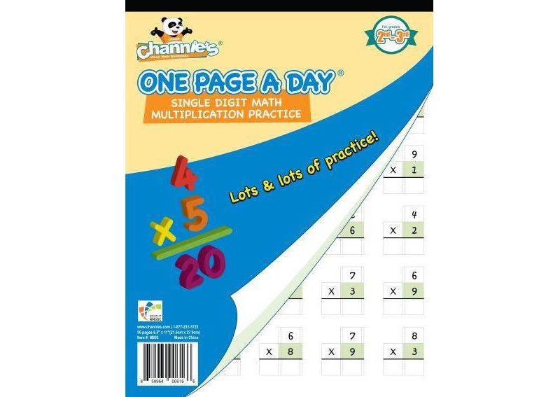 Channie's One Page A Day Single Digit Multiplication