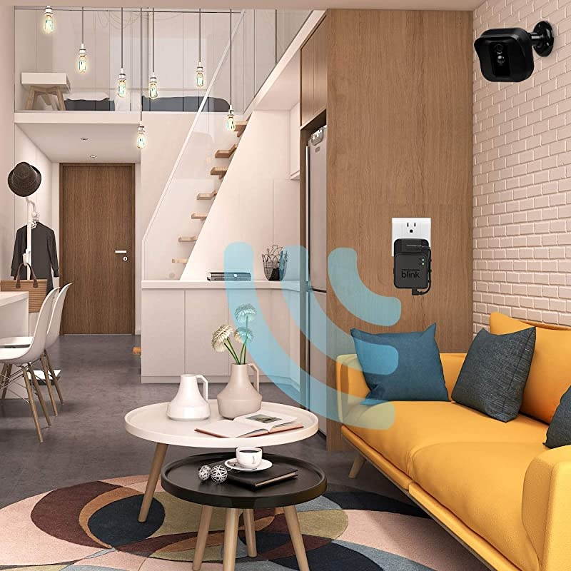 Wall Mount for Blink Sync Module2,Simple Mount Bracket Holder for All-New Blink Outdoor Blink Indoor Home Security Camera with Easy Mount Short Cable and No Messy Wires or Screws (Black)