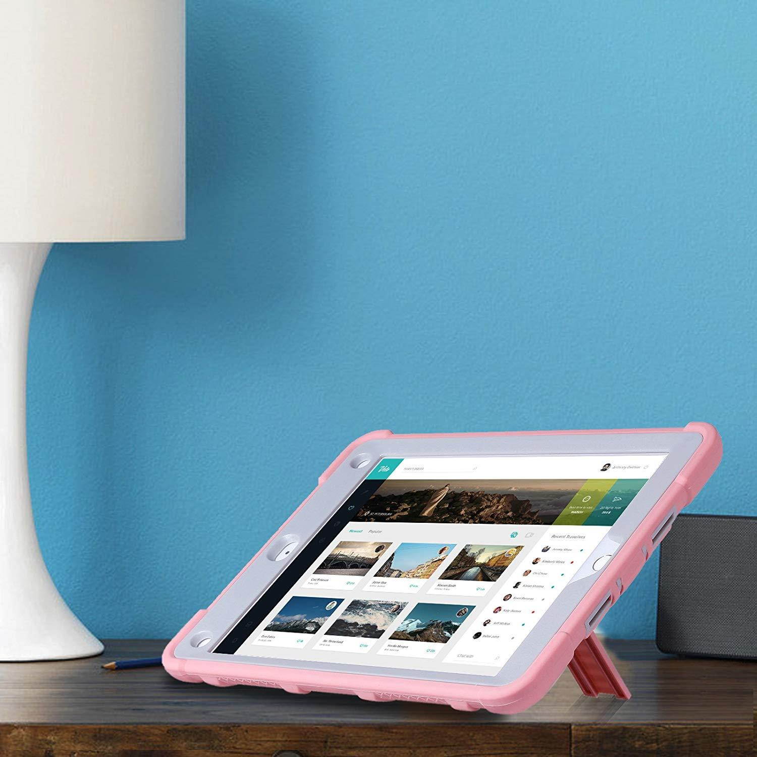 iPad 6th Generation Cases, iPad 2018 Case, iPad 9.7 Inch Case,Hybrid Shockproof Rugged Drop Protection Cover Built with Kickstand for New iPad 9.7 inch A1893/A1954/A1822,/A1823