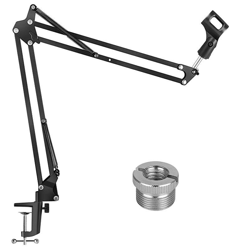 Microphone Arm Upgraded Mic Arm Microphone Stand Boom Suspension Stand with 38quot to 58quot Screw Adapter Clip for Blue Yeti Snowball Yeti Nano Yeti x and other Mic