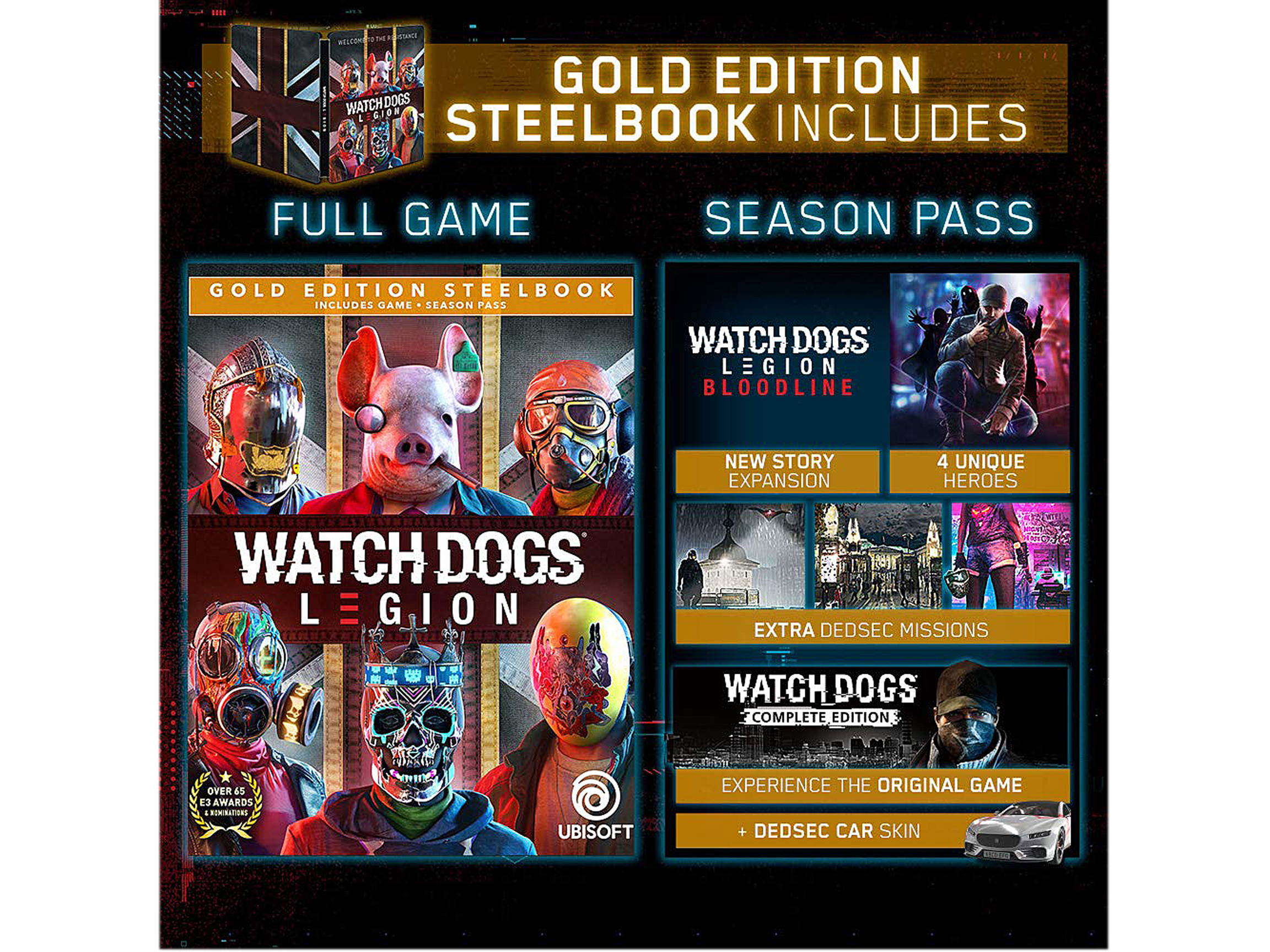 Watch Dogs: Legion Gold Steelbook Edition - PS5 Video Games