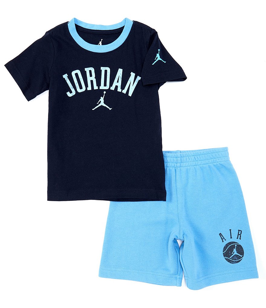 Champion Little Boys 2T-7 Short-Sleeve Script Logo Tee & Short Set