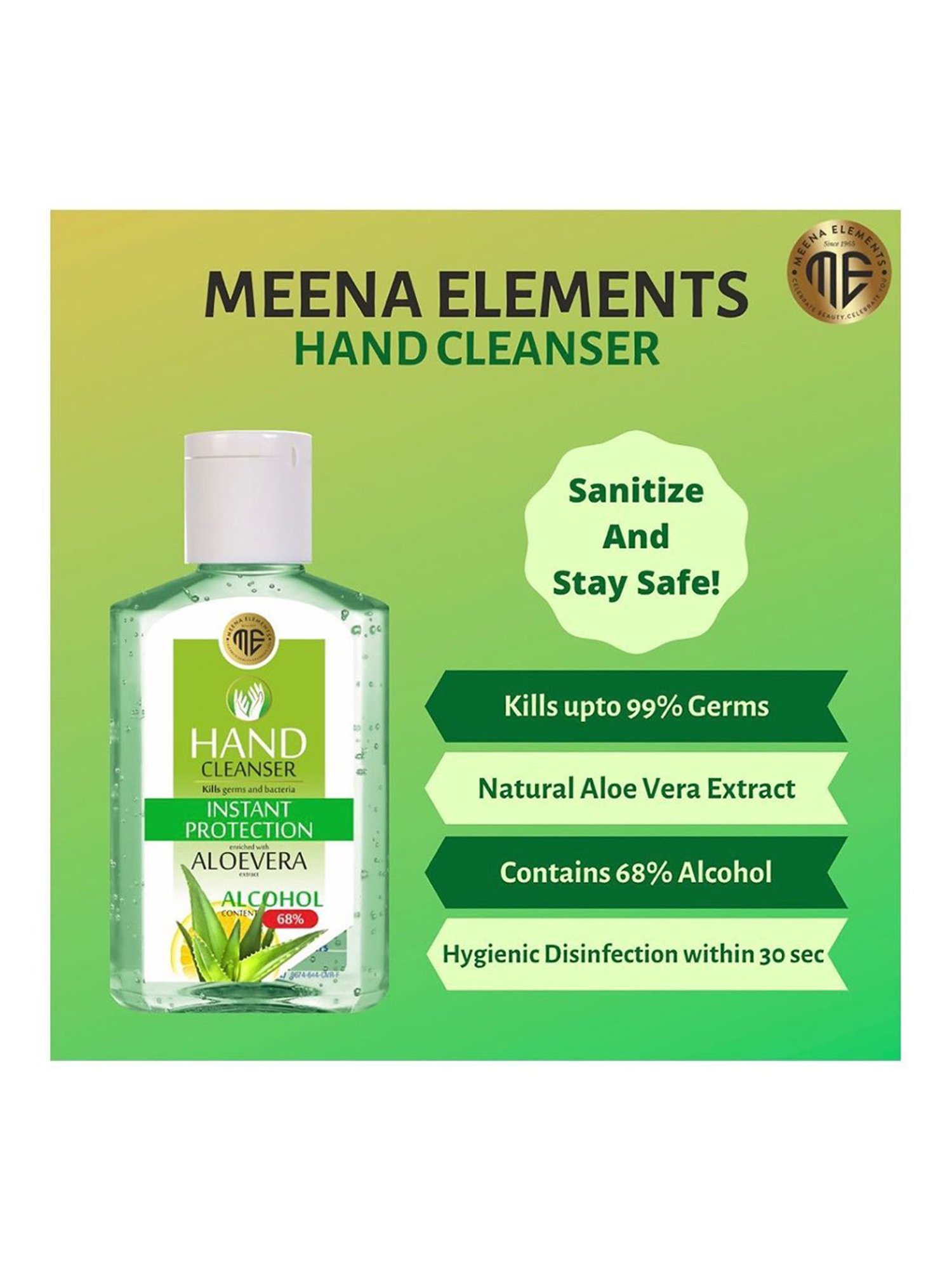 Meena Elements Hand Cleansers (200 ml) - Pack of 3