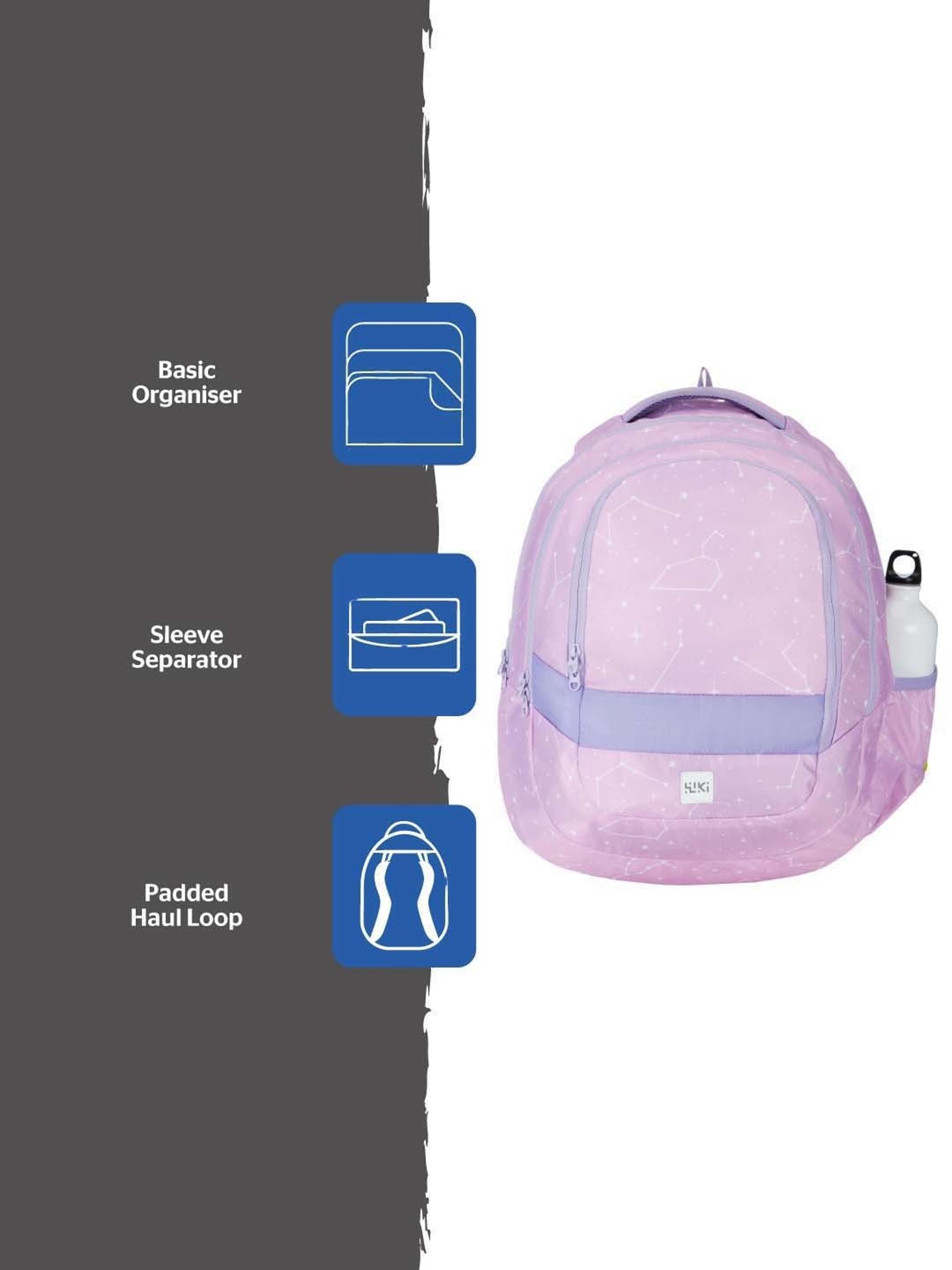 Wiki 27.5 Ltrs Pink Medium Backpack