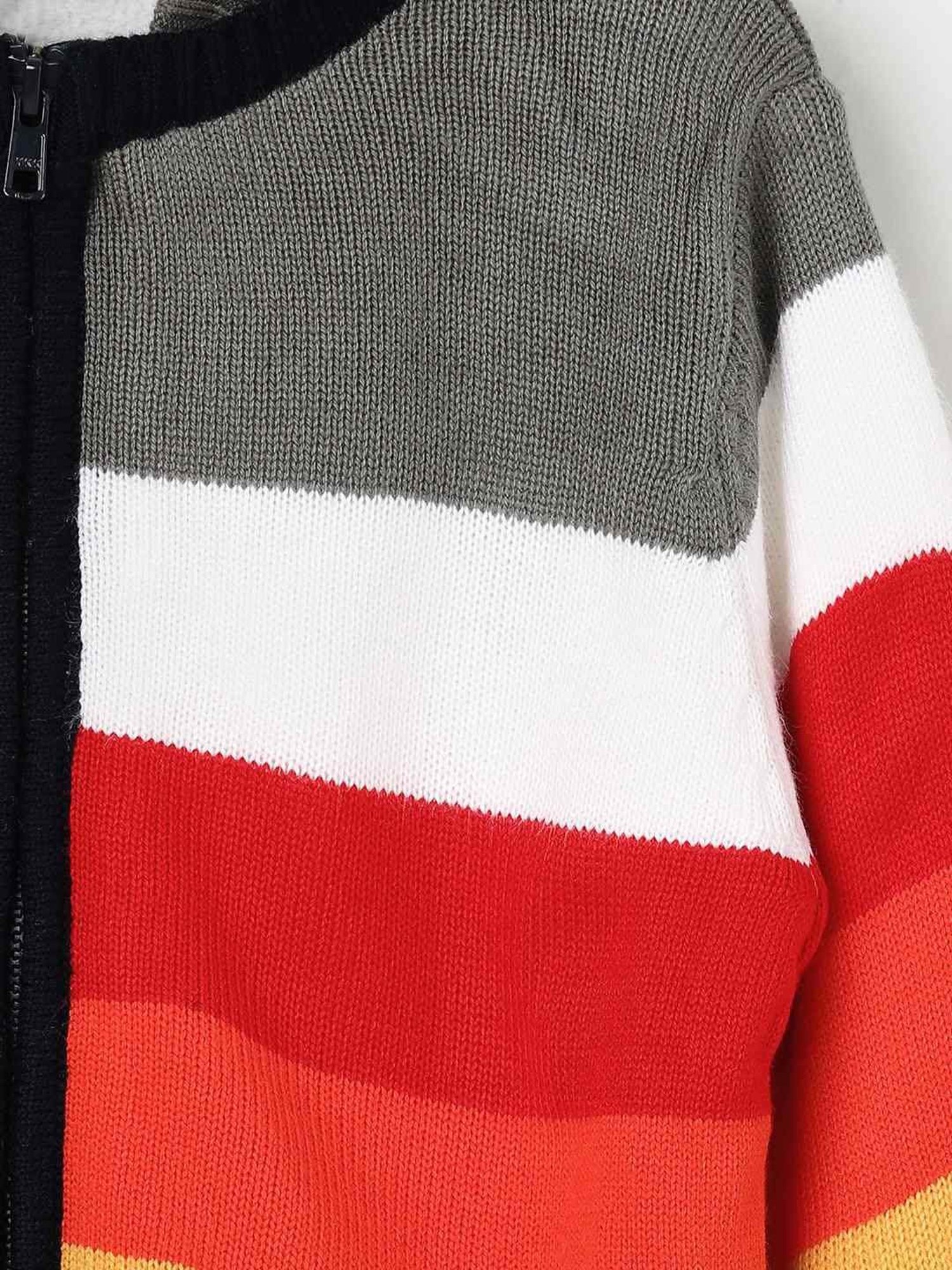 Fame Forever by Lifestyle Kids Multicolor Striped Full Sleeves Sweater