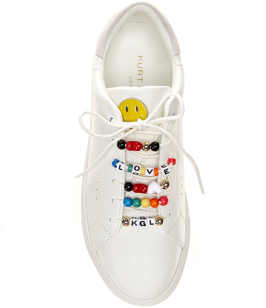 Kurt Geiger London Lane Rainbow Beaded Detail Lace-Up Sneakers