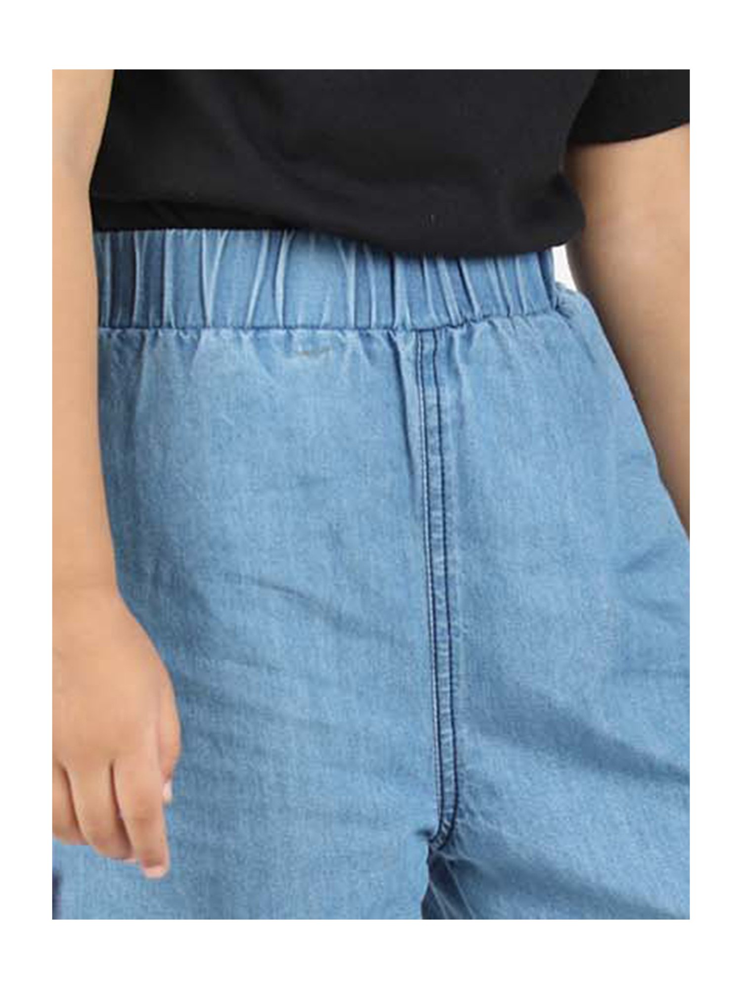 Budding Bees Kids Blue Solid Jeans