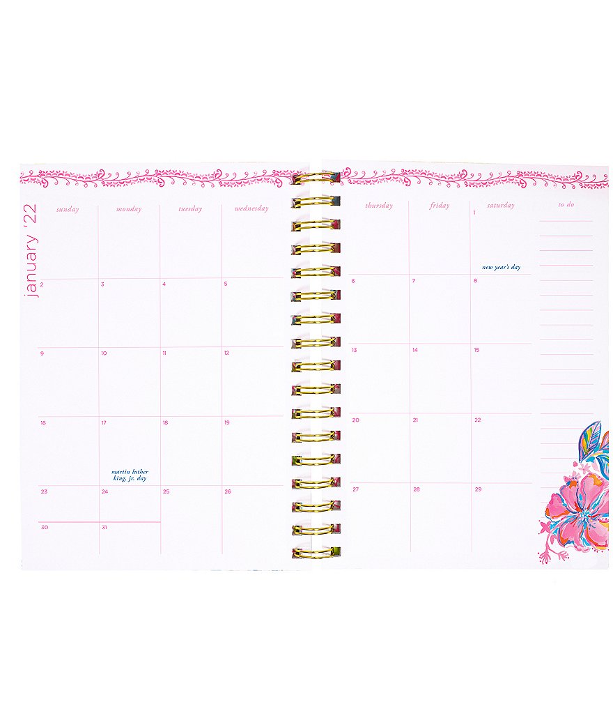 Lilly Pulitzer Cabana Cocktail 17 Month Large Agenda