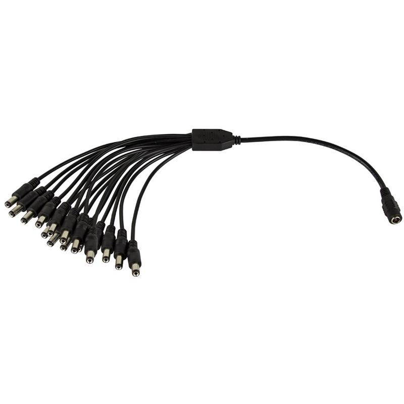 Spyclops SPLIT16 16 Male to 1 Female 12 Volt DC Power Splitter for CCTV Cameras