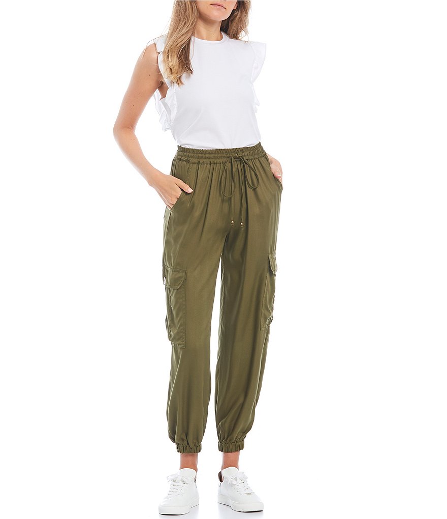 Angie High Rise Cargo Jogger Pants