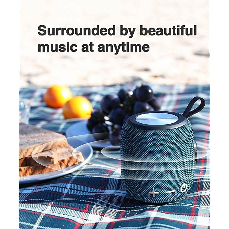 Portable Bluetooth Speaker Bluetooth 50 Dual Pairing Loud Wireless Mini Speaker 360 HD Surround Sound Rich Stereo Bass24H Playtime IPX67 Waterproof for Travel Outdoors Home and Party