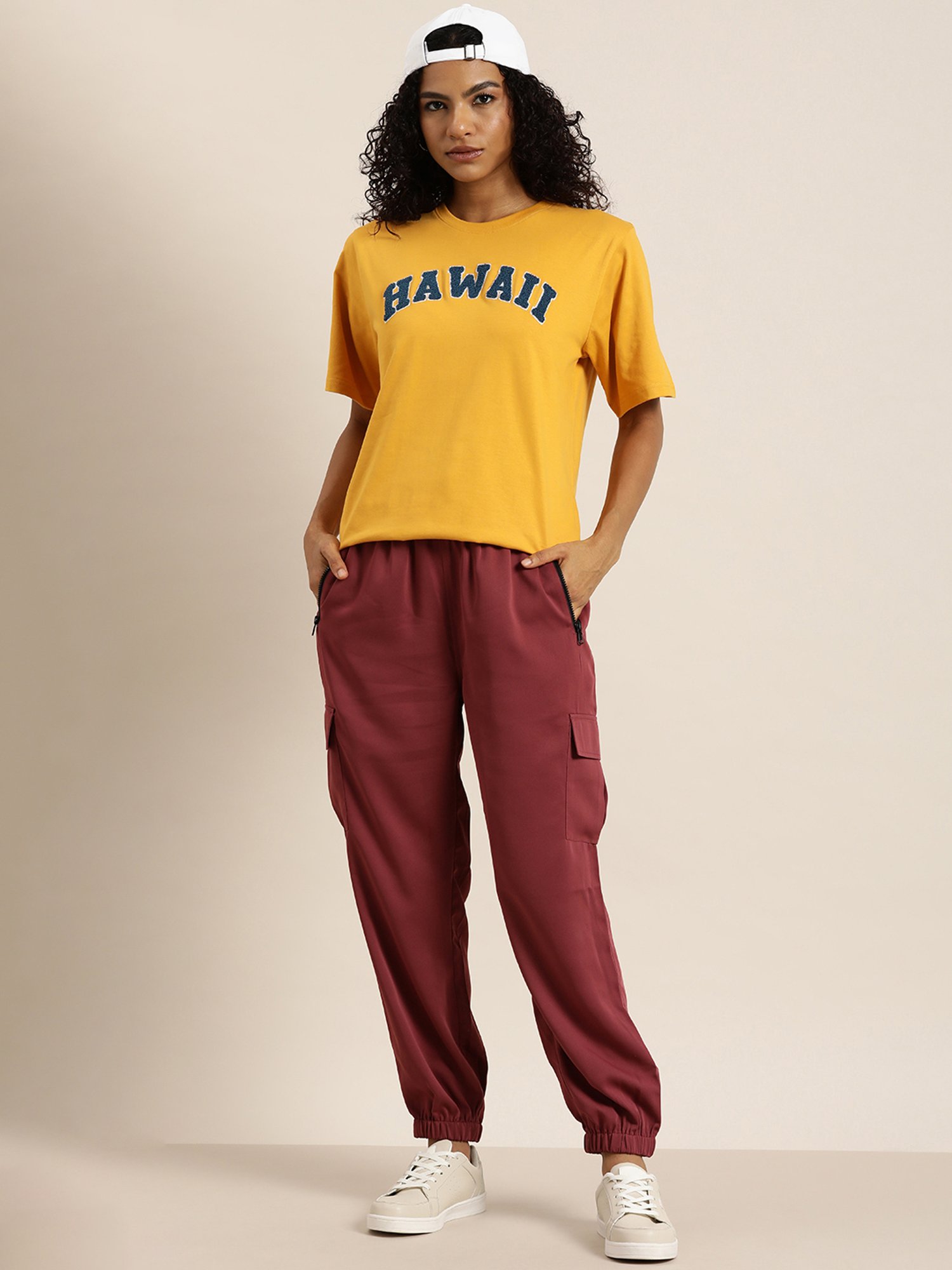 Dillinger Mustard Typographic Cotton Oversized T-Shirt